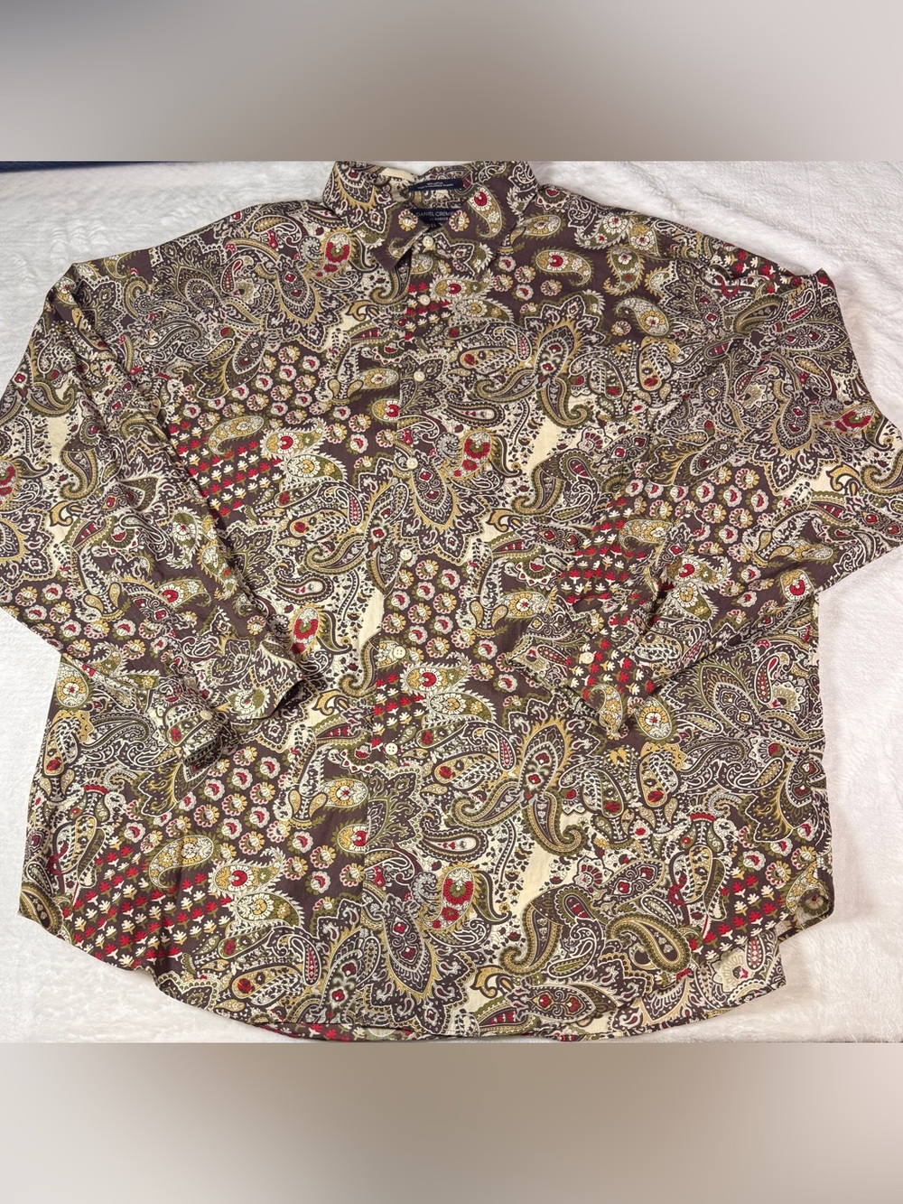Daniel Cremieux Men’s XXL Paisley Italian Fabric Cotton Button Down Shirt